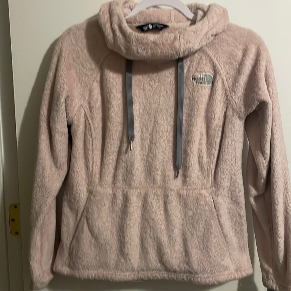 Pink The North Face pull over sweater